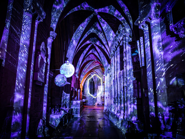 Luxmuralis Tewkesbury Abbey Space Son et lumiere light and sound art projection mapping 2024 cathedral light show _1