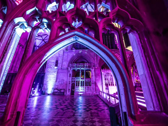 Luxmuralis Tewkesbury Abbey Space Son et lumiere light and sound art projection mapping 2024 cathedral light show _10