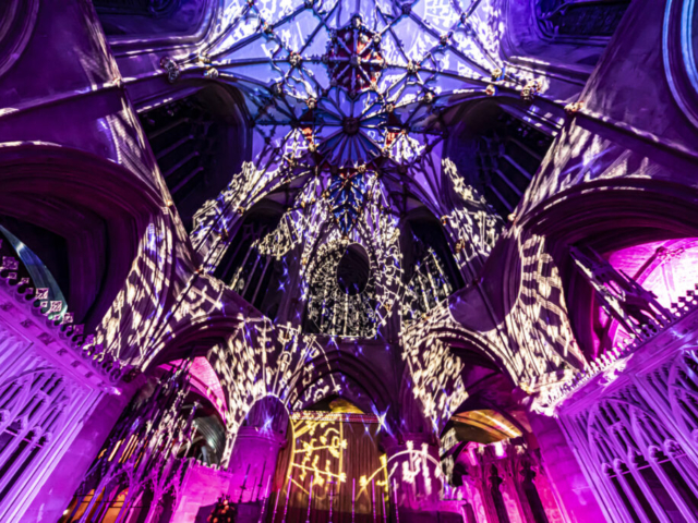 Luxmuralis Tewkesbury Abbey Space Son et lumiere light and sound art projection mapping 2024 cathedral light show _14