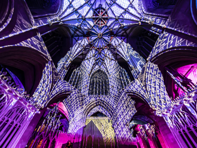 Luxmuralis Tewkesbury Abbey Space Son et lumiere light and sound art projection mapping 2024 cathedral light show _15