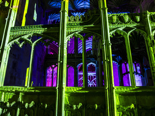 Luxmuralis Tewkesbury Abbey Space Son et lumiere light and sound art projection mapping 2024 cathedral light show _2