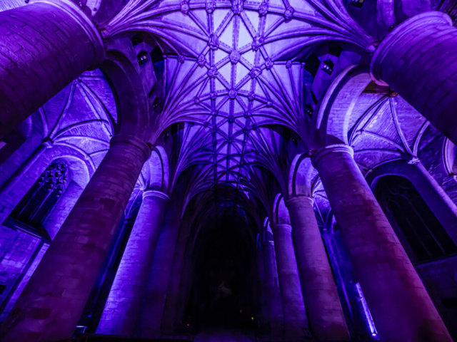 Luxmuralis Tewkesbury Abbey Space Son et lumiere light and sound art projection mapping 2024 cathedral light show _36