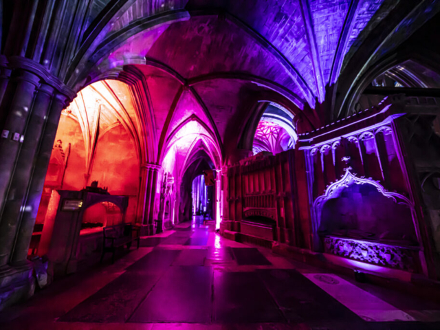 Luxmuralis Tewkesbury Abbey Space Son et lumiere light and sound art projection mapping 2024 cathedral light show _9