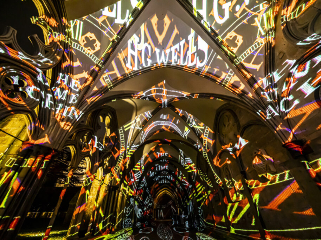 Luxmuralis Salisbury cathedral Time Son et lumiere life light and sound art projection mapping 2024 cathedral light show _17smv