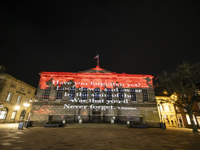 luxmuralis Stafford Shire Hall Before Action sound and light epic art projection art cathedral light show_16 smv