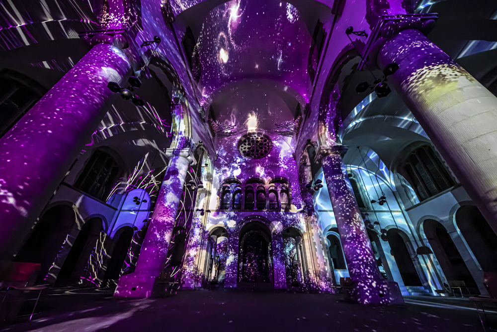 Portsmouth sound and light show by Luxmuralis at Portsmouth Cathedral projection art fine art immersive experience sacred space