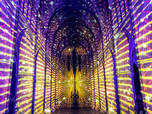 Luxmuralis Angels Southwark Cathedral 2025 son et lumiere cathedral light show light and sound projection art light art epic art london _23smv