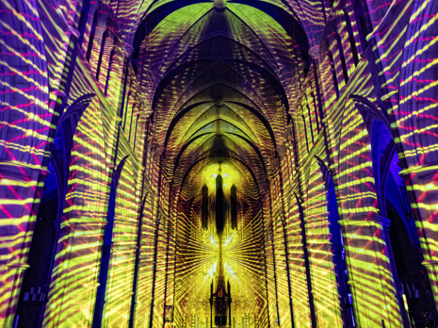 Luxmuralis Angels Southwark Cathedral 2025 son et lumiere cathedral light show light and sound projection art light art epic art london _24smv