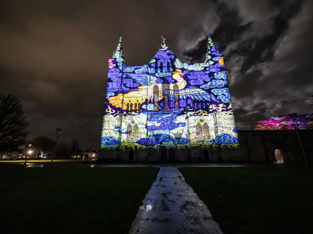 Luxmuralis Lost worlds Salisbury Cathedral son et lumiere light and sound projection art light art epic art_26smv