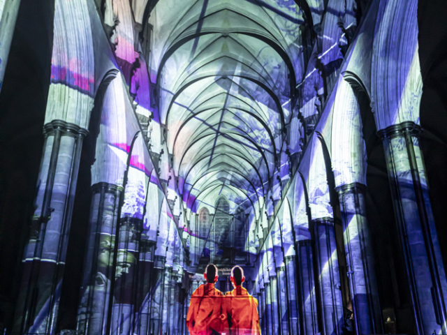 Luxmuralis Lost worlds Salisbury Cathedral son et lumiere light and sound projection art light art epic art_61smv
