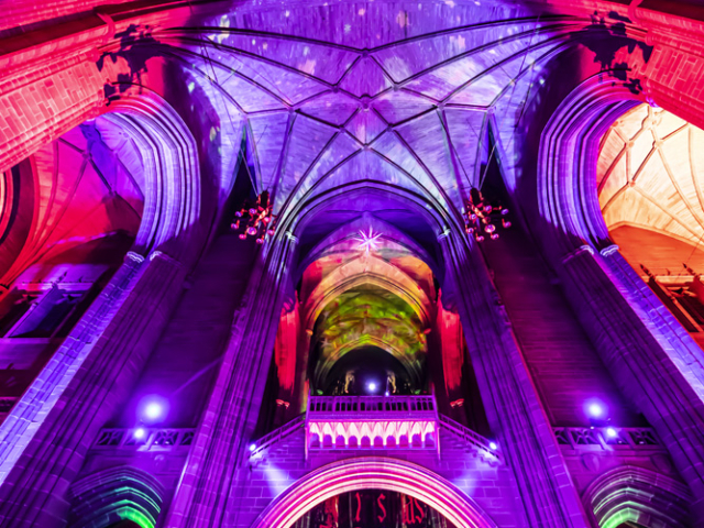 Luxmuralis Liverpool Cathedral THE GIFTson et lumiere cathedral light show light and sound projection art light art epic art london _18smv