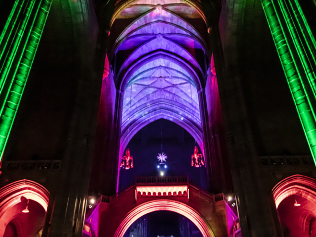 Luxmuralis Liverpool Cathedral THE GIFTson et lumiere cathedral light show light and sound projection art light art epic art london _21smv