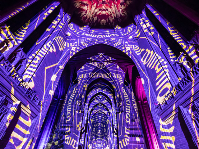 Luxmuralis Liverpool Cathedral THE GIFTson et lumiere cathedral light show light and sound projection art light art epic art london _28smv
