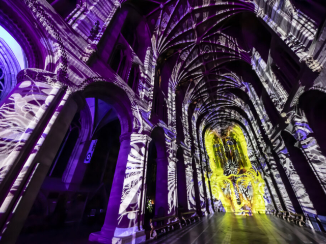Luxmuralis Hereford Cathedral TIME son et lumiere light show light and sound projection art light art epic art immersive experience _15smv