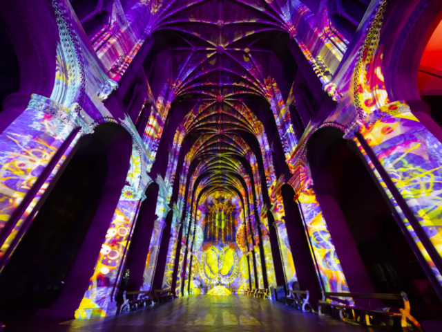 Luxmuralis Hereford Cathedral TIME son et lumiere light show light and sound projection art light art epic art immersive experience _17smv
