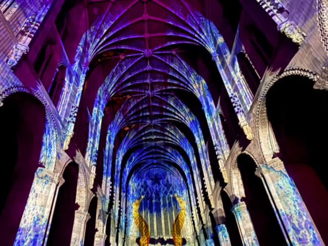 Luxmuralis Hereford Cathedral TIME son et lumiere light show light and sound projection art light art epic art immersive experience _1rsmv