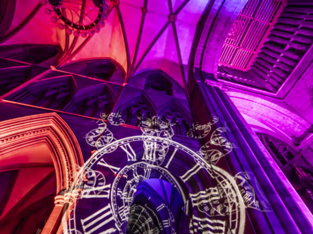 Luxmuralis Hereford Cathedral TIME son et lumiere light show light and sound projection art light art epic art immersive experience _1smv