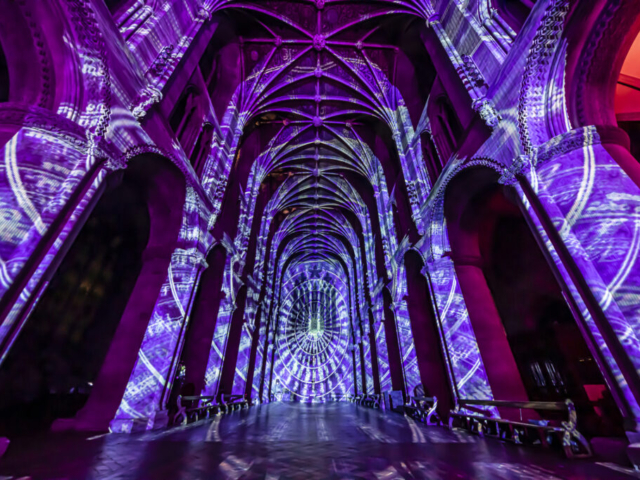 Luxmuralis Hereford Cathedral TIME son et lumiere light show light and sound projection art light art epic art immersive experience _24smv
