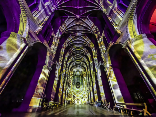 Luxmuralis Hereford Cathedral TIME son et lumiere light show light and sound projection art light art epic art immersive experience _26smv