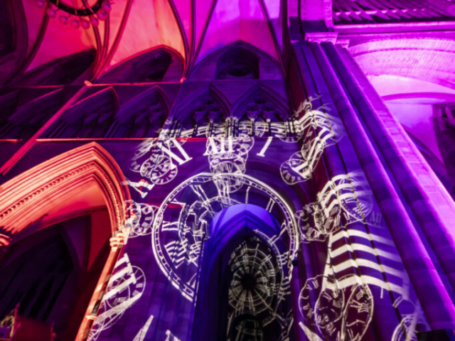 Luxmuralis Hereford Cathedral TIME son et lumiere light show light and sound projection art light art epic art immersive experience _2smv