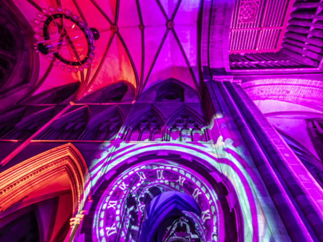 Luxmuralis Hereford Cathedral TIME son et lumiere light show light and sound projection art light art epic art immersive experience _3smv