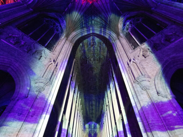 Ely Cathedral Space cathedral light show son et lumiere light show light and sound projection art light art epic art immersive experience _13smv