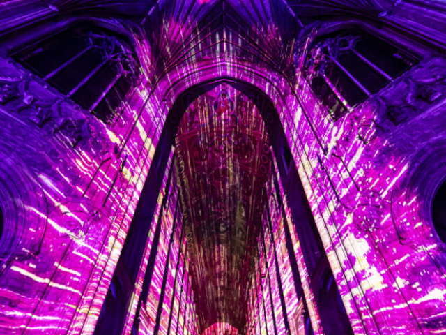 Ely Cathedral Space cathedral light show son et lumiere light show light and sound projection art light art epic art immersive experience _14smv