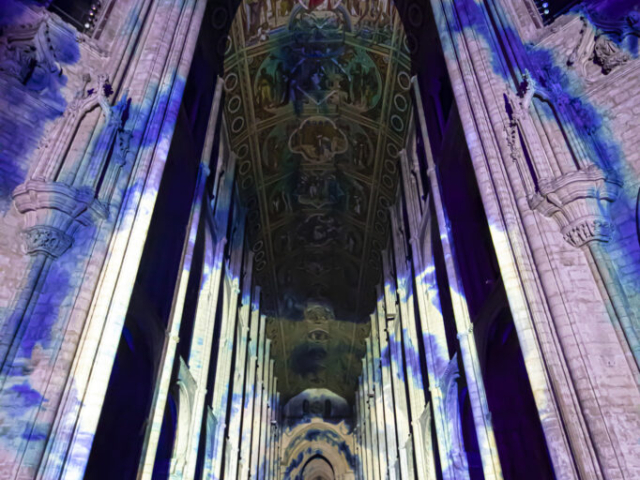 Ely Cathedral Space cathedral light show son et lumiere light show light and sound projection art light art epic art immersive experience _15smv