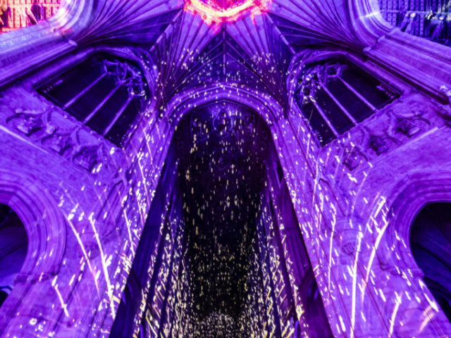 Ely Cathedral Space cathedral light show son et lumiere light show light and sound projection art light art epic art immersive experience _20smv