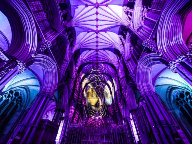 Ely Cathedral Space cathedral light show son et lumiere light show light and sound projection art light art epic art immersive experience _2smv
