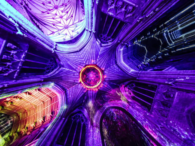 Ely Cathedral Space cathedral light show son et lumiere light show light and sound projection art light art epic art immersive experience _4smv