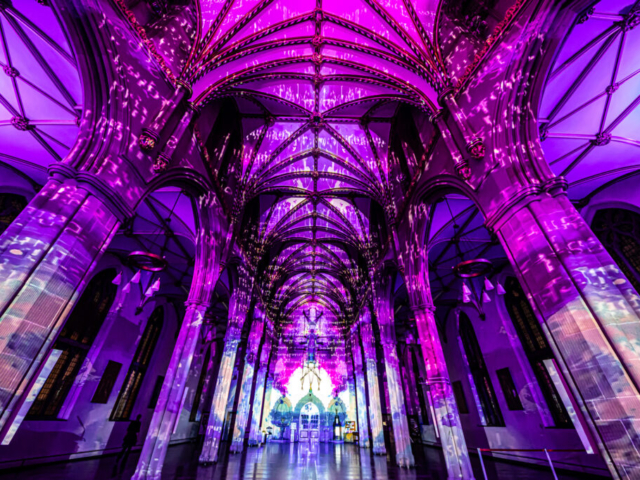 Luxmuralis Blackburn Cathedral Time light and sound cathedral light show epic art immersive projection mapping artwork 10smv