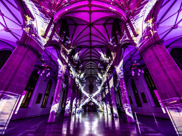 Luxmuralis Blackburn Cathedral Time light and sound cathedral light show epic art immersive projection mapping artwork 24smv