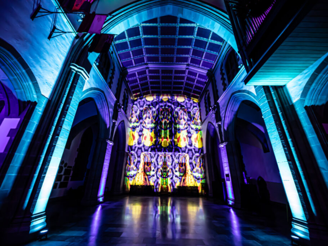 Luxmuralis Blackburn Cathedral Time light and sound cathedral light show epic art immersive projection mapping artwork 3smv