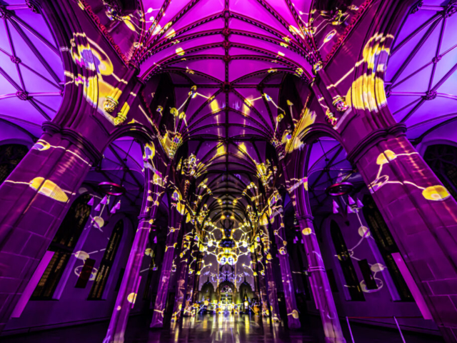Luxmuralis Blackburn Cathedral Time light and sound cathedral light show epic art immersive projection mapping artwork 8smv