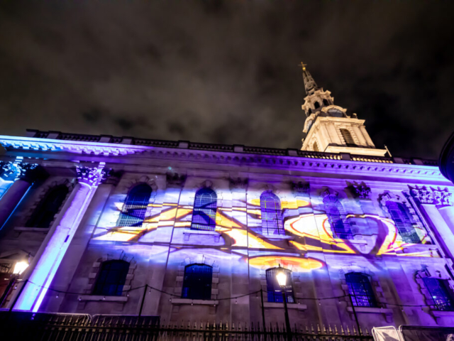 Luxmuralis St Martin in the Fields London Son et Lumiere light and sound light show projection art 16smv