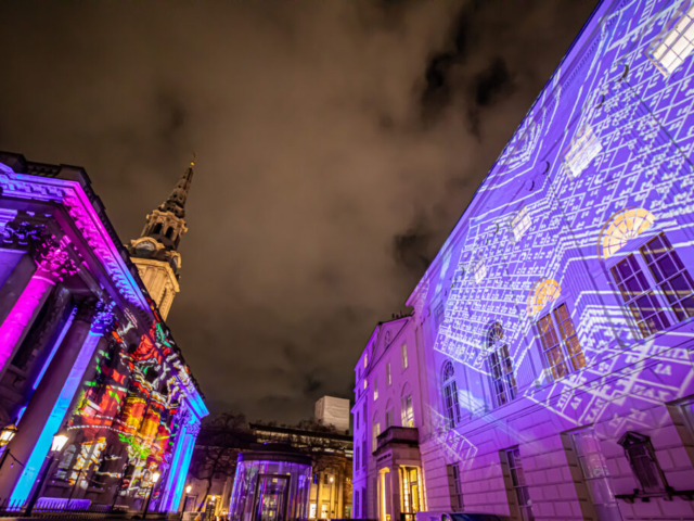 Luxmuralis St Martin in the Fields London Son et Lumiere light and sound light show projection art 17smv