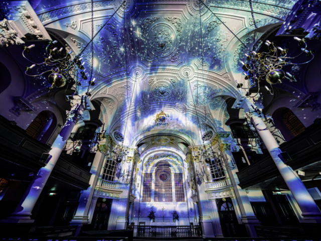 Luxmuralis St Martin in the Fields London Son et Lumiere light and sound light show projection art 8smv