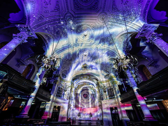 Luxmuralis St Martin in the Fields London Son et Lumiere light and sound light show projection art 9smv