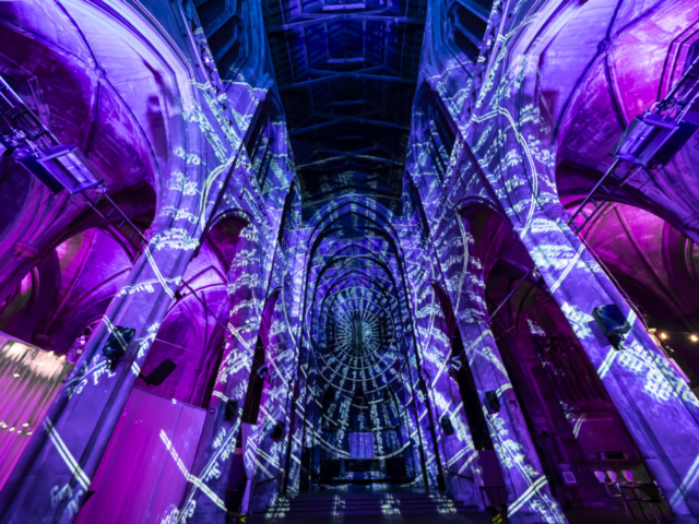 Luxmuralis Time Landmark Art Centre Teddington Time light and sound installation light show projection mapping son et lumiere _18