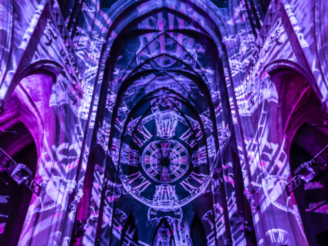 Luxmuralis Time Landmark Art Centre Teddington Time light and sound installation light show projection mapping son et lumiere _21