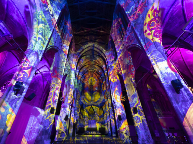 Luxmuralis Time Landmark Art Centre Teddington Time light and sound installation light show projection mapping son et lumiere _29