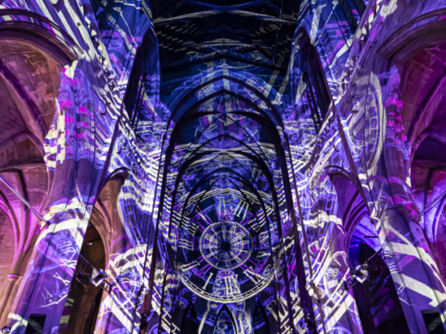 Luxmuralis Time Landmark Art Centre Teddington Time light and sound installation light show projection mapping son et lumiere _3