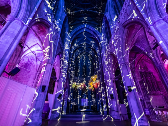 Luxmuralis Time Landmark Art Centre Teddington Time light and sound installation light show projection mapping son et lumiere _6